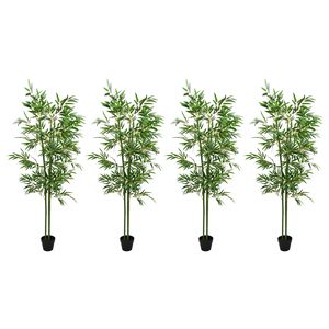 vidaXL Tehisbambuse Puud 4 pcs Roheline 60 x 18 x 190 cm