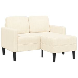 vidaXL 2-kohaline diivan koos Chaise L-kujulise kreemiga 125 cm linane