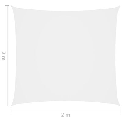 vidaXL oxford-kangast päikesepuri kandiline, 2 x 2 m valge