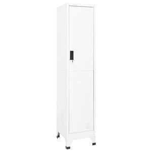 vidaXL lukustatav hoiukapp, valge, 38 x 45 x 180 cm, teras