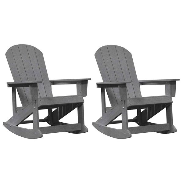 vidaXL Adirondack Rocking Toolid 2 pcs Helehall HDPE