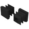 vidaXL Otsakorked 2 tk Must 15 x 15 x 15 mm PP