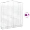 vidaXL kaarekujulised gabioonkorvid 2 tk, 200x50x220/240 cm, raud