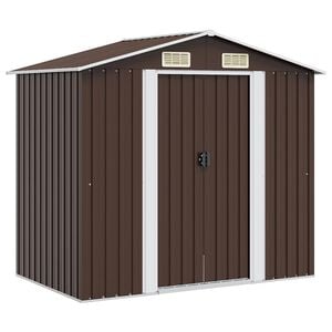 vidaXL aiakuur pruun, 204 x 132 x 186 cm, teras