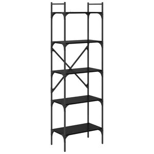 vidaXL Raamatukapp Must tamm 56 x 32 x 174 cm Tehispuit