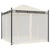 vidaXL v&otilde;rkseintega paviljon, kreemjas, 2,93 x 2,93 m, teras