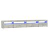 vidaXL telerialus LED-tuledega, betoonhall, 270x35x40 cm