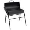 vidaXL t&uuml;nnigrill 2 k&uuml;psetusrestiga, must, 80 x 95 x 92 cm, teras
