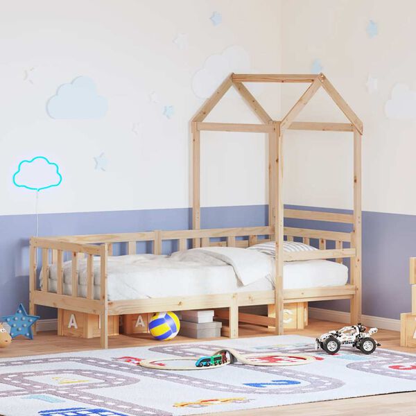 vidaXL katusega p&auml;evavoodi, 90 x 190 cm, m&auml;nnipuit