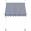 vidaXL kokkupandav varikatus, sinise-valgetriibuline, 200 cm