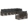 vidaXL Aia Diivanikomplekt 8 pcs Hall pol&uuml;rotang