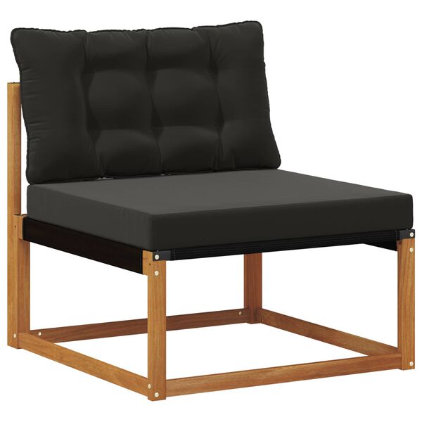 vidaXL V&auml;li diivanikomplekt padjaga 4 pcs Looduslik ja must