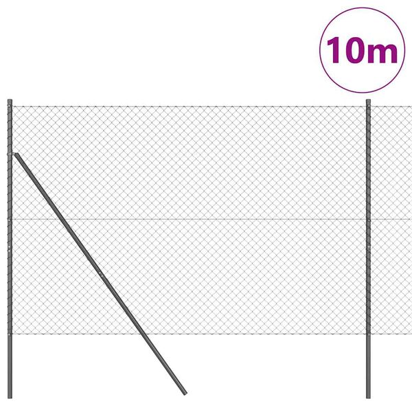vidaXL Aiapost Hall 10 x 1,5 m (40 x 40 mm mesh) Terased ja PVC
