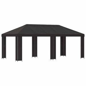 vidaXL Aia gazebos 6 x 3 m Antratsiit Pol&uuml;ester ja teras 190 gsm