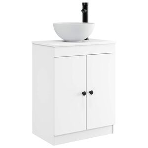 vidaXL Vannitoa kraanikauss Valge 54 x 35 x 83 cm Tehispuit