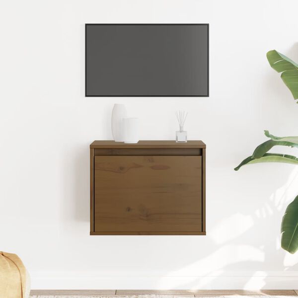 vidaXL seinakapp, meepruun, 45x30x35 cm, m&auml;nnipuit