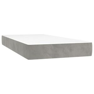 vidaXL vedrumadrats, keskmine, helehall, 100x203x20 cm, samet