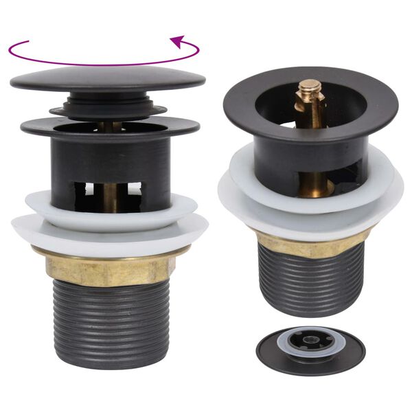 vidaXL lükatav äravool ülevoolufunktsiooniga kuldne 6,4x6,4x9,1 cm