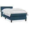 vidaXL Box Vedruvoodi Madratsiga Tumesinine 80x210 cm samet