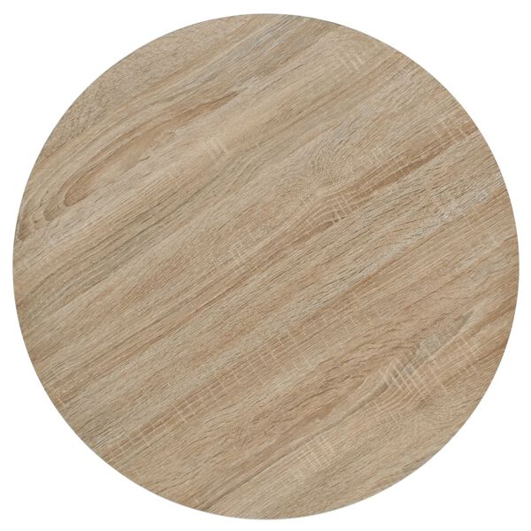 vidaXL ümmargune bistroolaud MDF ja teras 60 x 75 cm, tammevärvi