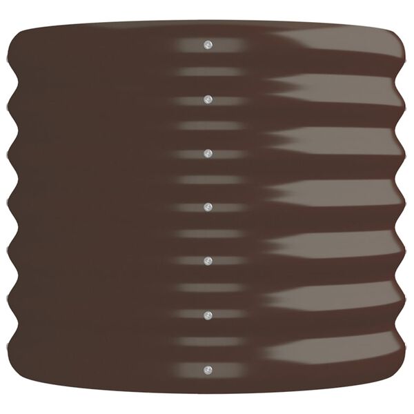vidaXL aia taimelava, galvaniseeritud teras, 152x40x36 cm, pruun