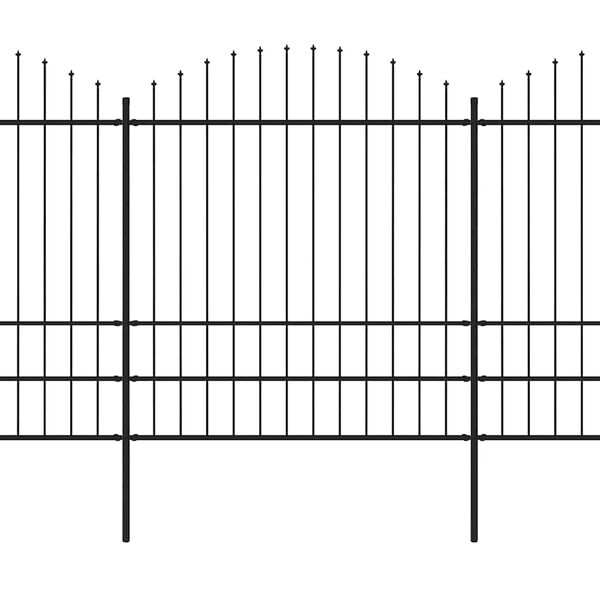 vidaXL aiapiire odaotsaga, terasest, 359 x 200 cm, must