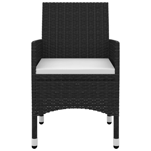 vidaXL 3-osaline aiam&ouml;&ouml;bli komplekt patjadega, pol&uuml;rotang ja klaas