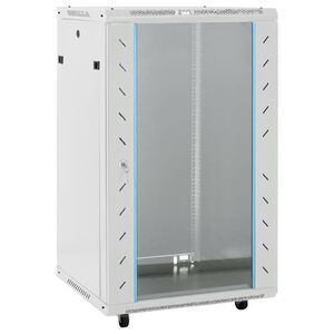 vidaXL 18U serverikapp p&ouml;&ouml;ratavate jalgadega, 19" IP20, 60x60x100 cm