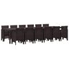 vidaXL Aia söögilaudade komplekt 13 pcs Pruun Polt rattan