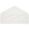 vidaXL katusega varjualune, valge, 8,92 x 5,88 x 3,75 m, pol&uuml;et&uuml;leen