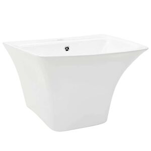 vidaXL Basin Valge 53 x 44 x 37 cm Glaseeritud keraamika