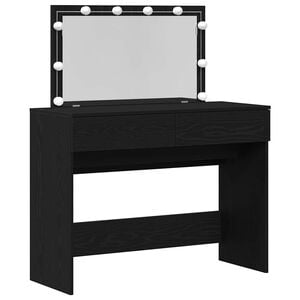 vidaXL Riietumislaud sahtliga Must tamm 100 x 40 x 120 cm Tehispuit
