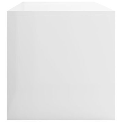 vidaXL telerikapp, kõrgläikega valge, 120 x 40 x 40 cm, puitlaastplaat