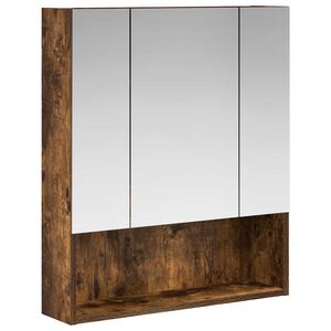 vidaXL Vannitoa peeglikapp riiuliga Suitsetatud tamm 60 x 14.5 x 70 cm