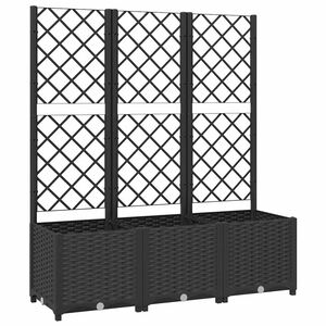 vidaXL aia lillepott v&otilde;rega, must, 120 x 40 x 136 cm, PP