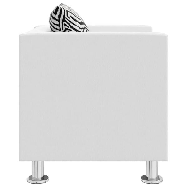 vidaXL tugitool, valge, kunstnahk