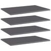 vidaXL riiuliplaadid 4 tk, hall, 60x40x1,5 cm, puitlaastplaat