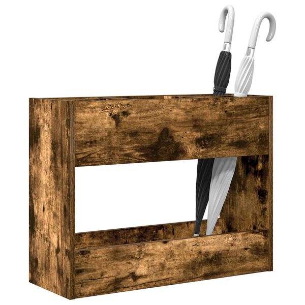 vidaXL Hoidik ja riputustugi Suitsetatud tamm 65 x 24 x 50 cm