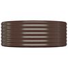 vidaXL aia taimelava, galvaniseeritud teras, 507x100x36 cm, pruun