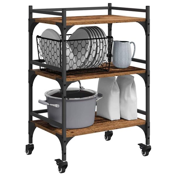 vidaXL K&ouml;&ouml;gik&auml;ru Vana puit 50 x 35 x 75.5 cm Tehispuit