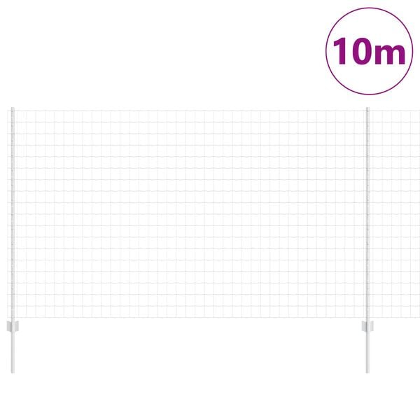 vidaXL Aed koos postiga Hõbedane 1,4 x 10 m Teras