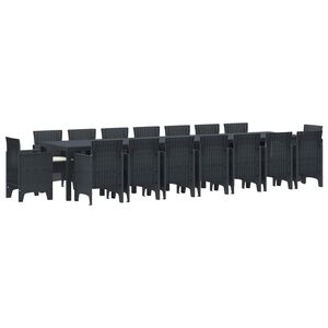 vidaXL Aiak&ouml;&ouml;gi komplekt padjadega padjaga 17 pcs Antratsiit PP