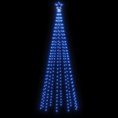 vidaXL koonusekujuline jõulupuu, sinine, 310 LEDi, 100 x 300 cm