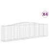 vidaXL kaarekujulised gabioonkorvid 4 tk, 400x50x100/120 cm, raud