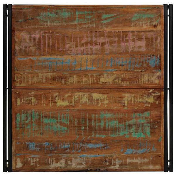 vidaXL kohvilaud, mitmevärviline, 100x100x35 cm, taastatud puit