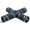 vidaXL kassitunnel 4-suunaline must ja sinine 132 cm pol&uuml;ester