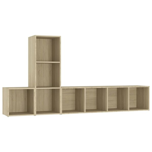 vidaXL 3-osaline telerikappide komplekt, Sonoma tamm, tehispuit