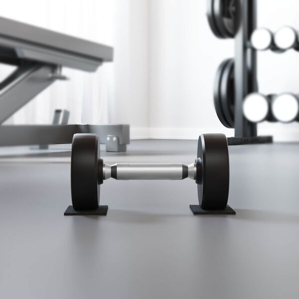 vidaXL Kummi graanulite terrassipadja Must 6 x 9 x 0,3 cm Kumm