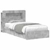 vidaXL Voodiraam ladustamisega peaga Betoonhall 75 x 190 cm Tehispuit