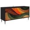 vidaXL Telerikapp BONN 102 x 33 x 51 cm Must tamm Tehispuit